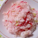 マヨ＆ガラスープの素で❤板カマボコとネギ紅生姜炒飯